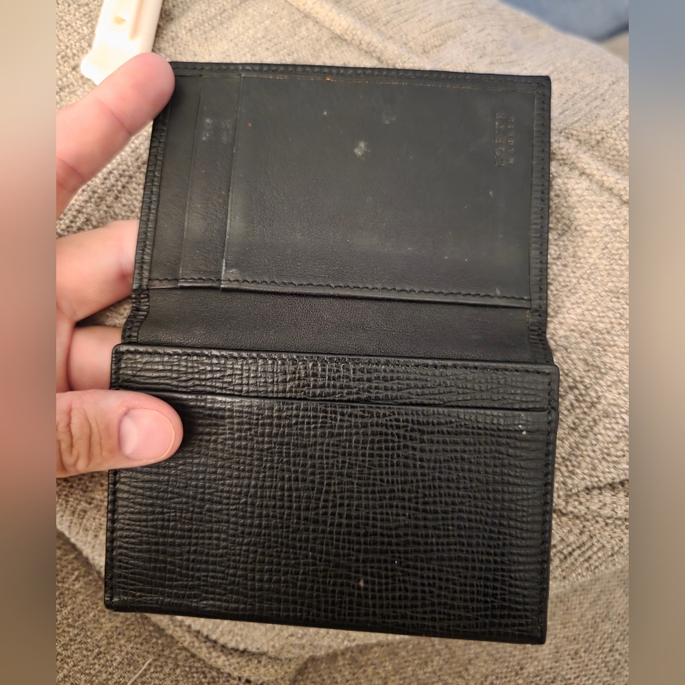 Loewe Black Grained Leather Trifold Wallet EUC - Picture 3 of 4